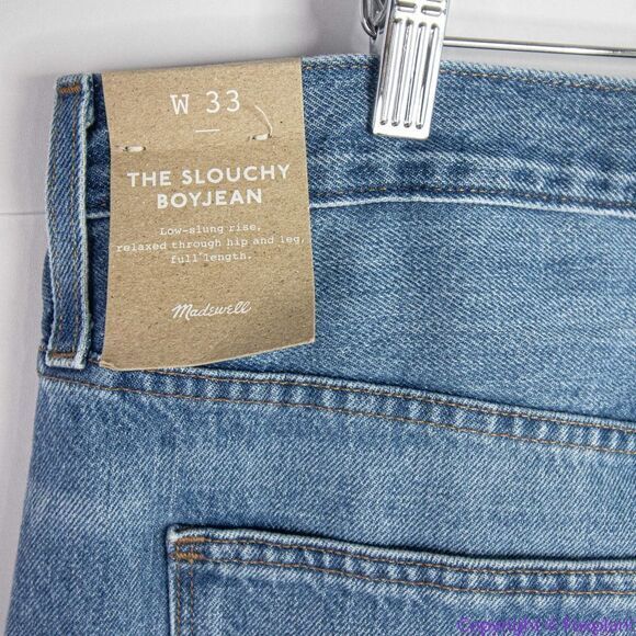 NEW Madewell The Slouchy Boyjean Rosewell Wash, 33 - Picture 11 of 16